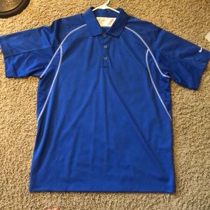 Nike Golf dri fit blue golf polo